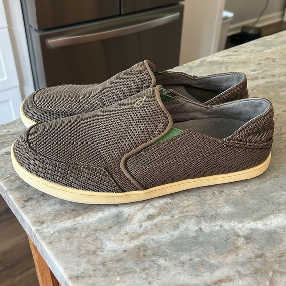 Olukai Mens Shoes slip on brown size 9M - Picture 4 of 12